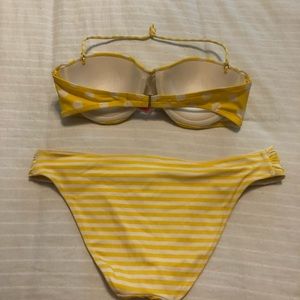 Striped and polka dot VS two piece